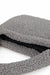 Zippered Teddy Fabric Shoulder Bag Handbag Handmade Daily Bag for Women,CE-14 Grey - Black