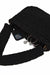 Zippered Teddy Fabric Shoulder Bag Handbag Handmade Daily Bag for Women,CE-14 Black - Black