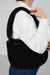 Zippered Teddy Fabric Shoulder Bag Handbag Handmade Daily Bag for Women,CE-14 Black - Black