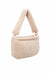 Zippered Teddy Fabric Shoulder Bag Handbag Handmade Daily Bag for Women,CE-14 Beige - Sand Brown