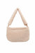 Zippered Teddy Fabric Shoulder Bag Handbag Handmade Daily Bag for Women,CE-14 Beige - Sand Brown