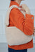 Zippered Teddy Fabric Shoulder Bag Handbag Handmade Daily Bag for Women,CE-14 Beige - Sand Brown