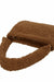Zippered Teddy Fabric Shoulder Bag Handbag Handmade Daily Bag for Women,CE-14 Light Brown - Brown